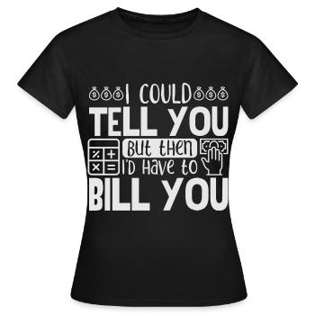 Comptabilité - T-shirt Femme - noir - Devant - AI Model Female 172 dark (172cm)