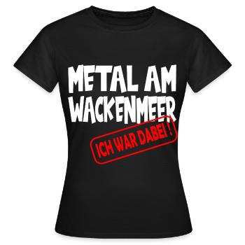 Metal am Wackenmeer Ich war dabei - Frauen T-Shirt - Schwarz - Vorne - AI Model Female 172 dark (172cm)