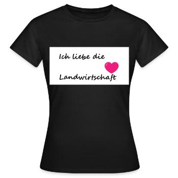 Ich liebe die landwirtschaft - Frauen T-Shirt - Schwarz - Vorne - AI Model Female 172 dark (172cm)