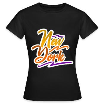 New York - T-shirt Femme - noir - Devant - AI Model Female 172 dark (172cm)