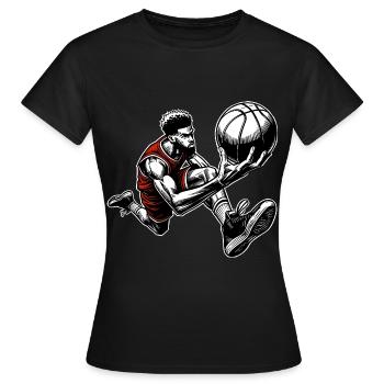 Basketball Basketballer - Frauen T-Shirt - Schwarz - Vorne - AI Model Female 172 dark (172cm)