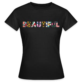 Blooming Beautiful - Women's T-Shirt - black - Front - AI Model Female 172 dark (172cm)