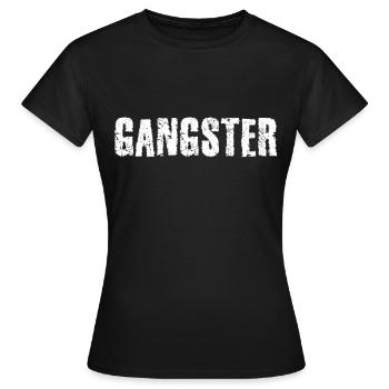 GANGSTER Shirt - Frauen T-Shirt - Schwarz - Vorne - AI Model Female 172 dark (172cm)
