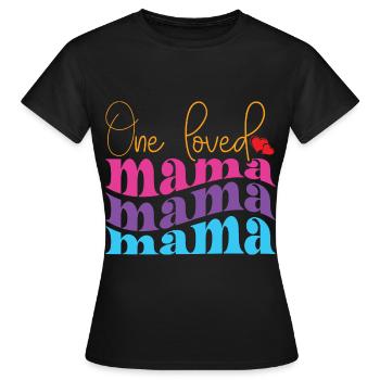 Mom Mom Mother's Day - Mother's Day Design - Women's T-Shirt - black - Front - AI Model Female 172 dark (172cm)