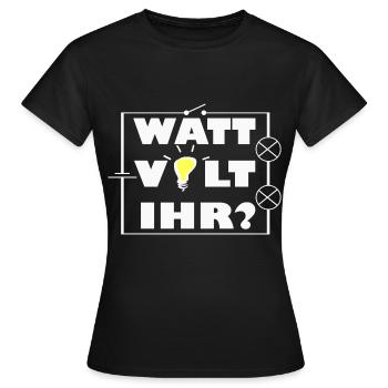 Watt Volt Schaltkreis - Frauen T-Shirt - Schwarz - Vorne - AI Model Female 172 dark (172cm)