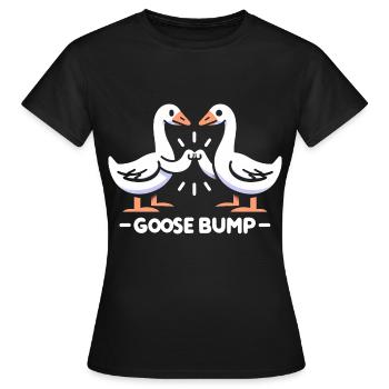 Chair de poule - Mèmes d’oies - T-shirt Femme - noir - Devant - AI Model Female 172 dark (172cm)