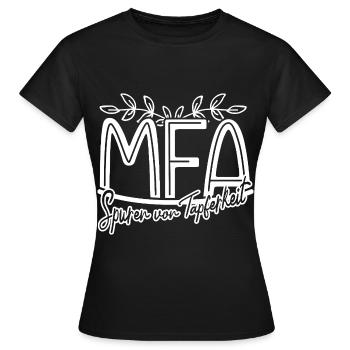 Physician Assistant Traces of Bravery MFA - Women's T-Shirt - black - Front - AI Model Female 172 dark (172cm)