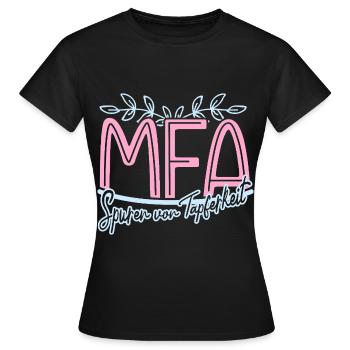 MFA Traces of Valor Medical - Women's T-Shirt - black - Front - AI Model Female 172 dark (172cm)