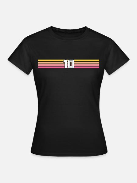 10 Trikotnummer 10 – 10-jähriges Jubiläum - Frauen T-Shirt - Schwarz