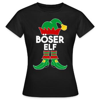 Böser Elf - Frauen T-Shirt - Schwarz - Vorne - AI Model Female 172 dark (172cm)