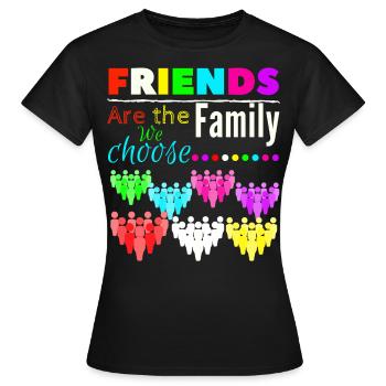 FREUNDE - Frauen T-Shirt - Schwarz - Vorne - AI Model Female 172 dark (172cm)