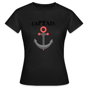 Captain Captain - Women's T-Shirt - black - Front - AI Model Female 172 dark (172cm)