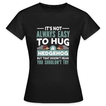 Hérisson - T-shirt Femme - noir - Devant - AI Model Female 172 dark (172cm)