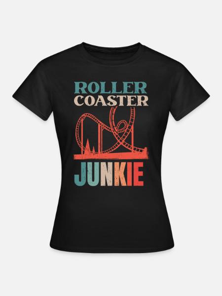 Roller Coaster Roller Coaster Junkie - Women's T-Shirt - black