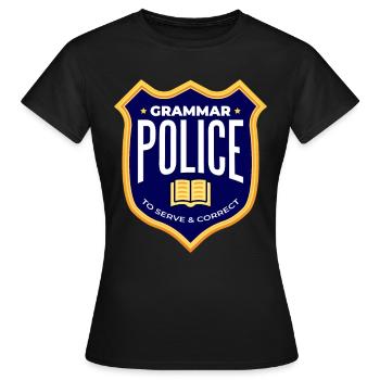 Écriture Écrivain Grammaire Police - T-shirt Femme - noir - Devant - AI Model Female 172 dark (172cm)