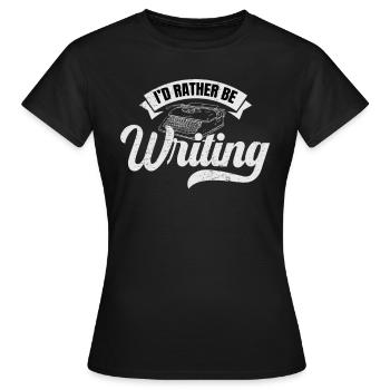 Écrivain d’écriture que je préfère écrire - T-shirt Femme - noir - Devant - AI Model Female 172 dark (172cm)