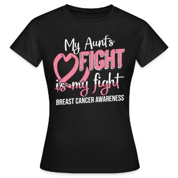 Survivor Breast Cancer Awareness - Women's T-Shirt - black - Front - AI Model Female 172 dark (172cm)