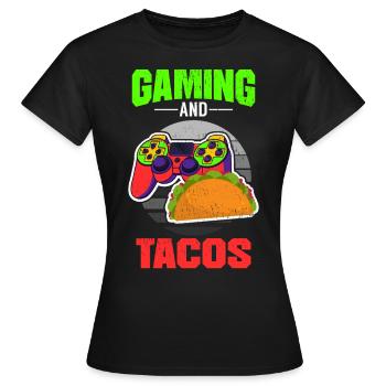 Jeux de hasard et tacos - T-shirt Femme - noir - Devant - AI Model Female 172 dark (172cm)