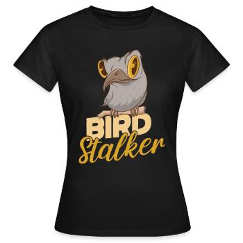 Vogelbeobachtung Vogelbeobachtung Vogel Stalker - Frauen T-Shirt - Schwarz - Vorne - AI Model Female 172 dark (172cm)