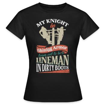 Elektrischer Lineman - Frauen T-Shirt - Schwarz - Vorne - AI Model Female 172 dark (172cm)