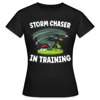 Storm Chasing Storm Chaser à l’entraînement - T-shirt Femme - noir - Devant - AI Model Female 172 dark (172cm)