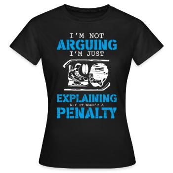 Eishockey - Frauen T-Shirt - Schwarz - Vorne - AI Model Female 172 dark (172cm)