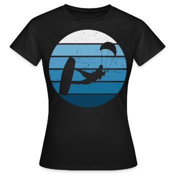Kitesurf Kitesurf Kitesurf Kitesurfer Hommes - T-shirt Femme - noir - Devant - AI Model Female 172 dark (172cm)