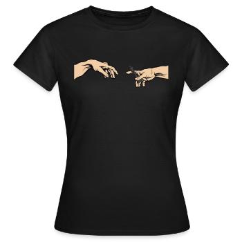 Chess The creation of chess - Women's T-Shirt - black - Front - AI Model Female 172 dark (172cm)