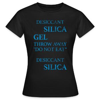 Gel de silice déshydratant Meme Ne pas manger de - T-shirt Femme - noir - Devant - AI Model Female 172 dark (172cm)