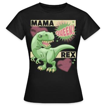 Maman dinosaure, maman dinosaure, dicton drôle - T-shirt Femme - noir - Devant - AI Model Female 172 dark (172cm)