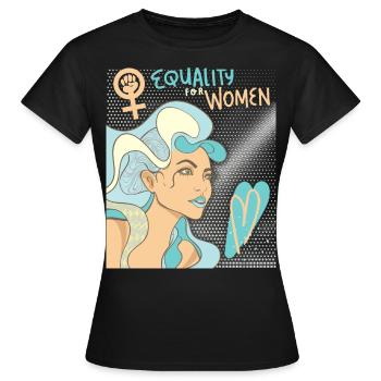 Droits des femmes, Égalité, Journée de la femme - T-shirt Femme - noir - Devant - AI Model Female 172 dark (172cm)