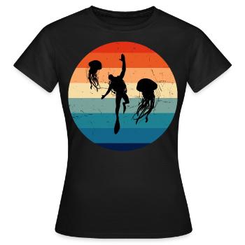 Scuba Diver Plongée sous-marine Diver Diver - T-shirt Femme - noir - Devant - AI Model Female 172 dark (172cm)