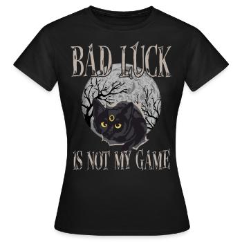 La malchance n’est pas mon jeu Goth Cat Gothic Occult - T-shirt Femme - noir - Devant - AI Model Female 172 dark (172cm)