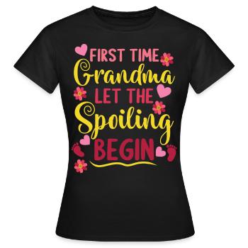 Première grand-mère grand-mère arrière-grand-mère grands-parents - T-shirt Femme - noir - Devant - AI Model Female 172 dark (172cm)