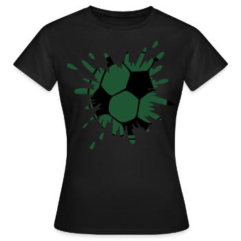 Splash Football Paint Splatter - T-shirt Femme - noir - Devant - AI Model Female 172 dark (172cm)