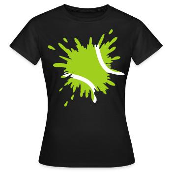 Splash Tennis Paint Splatter Sport - T-shirt Femme - noir - Devant - AI Model Female 172 dark (172cm)