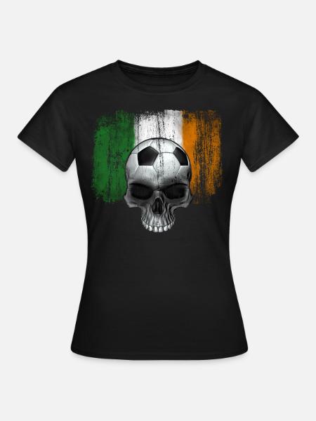 Irland Fußballfan - Frauen T-Shirt - Schwarz