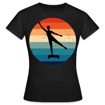 Entraînement physique Aérobic Entraînement en force Aérobic - T-shirt Femme - noir - Devant - AI Model Female 172 dark (172cm)