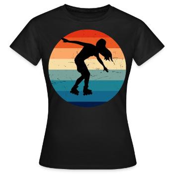 Patinage à roulettes Patins à roulettes - T-shirt Femme - noir - Devant - AI Model Female 172 dark (172cm)