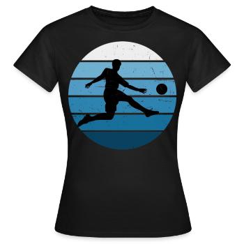 Fussball Fussballspiel Fussballspielen Damen - Frauen T-Shirt - Schwarz - Vorne - AI Model Female 172 dark (172cm)