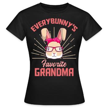Grand-mère préférée de Everybunny Grand-mère Grand-mère Pâques - T-shirt Femme - noir - Devant - AI Model Female 172 dark (172cm)