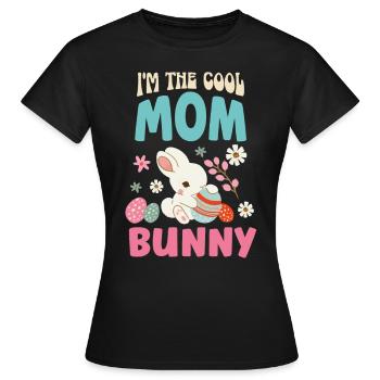 Je suis le lapin de Pâques cool maman maman Pâques - T-shirt Femme - noir - Devant - AI Model Female 172 dark (172cm)