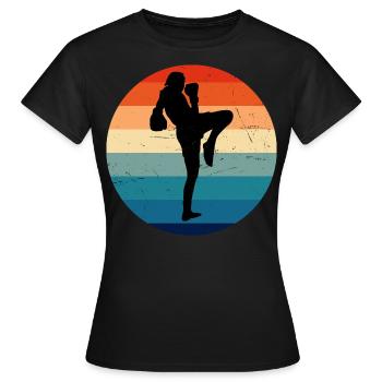 Boxeur Thaï Femmes Muay Thai Boxe Thaï Thaï Thaï - T-shirt Femme - noir - Devant - AI Model Female 172 dark (172cm)