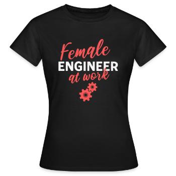 Ingenieurin Ingenieurin Ingenieurstudentin - Frauen T-Shirt - Schwarz - Vorne - AI Model Female 172 dark (172cm)