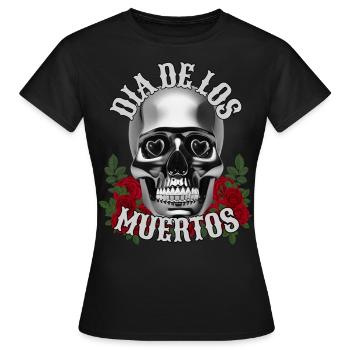 Dia de los Muortos - Day of the Dead - Women's T-Shirt - black - Front - AI Model Female 172 dark (172cm)