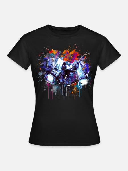 Kampfkuh, Schweizer Walliser Herdenskuh - Frauen T-Shirt - Schwarz