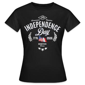 Independence day 250th USA France 1 - T-shirt Femme - noir - Devant - AI Model Female 172 dark (172cm)