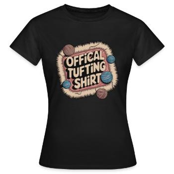 Diy-teppich Lustiger Teppich Tufting - Frauen T-Shirt - Schwarz - Vorne - AI Model Female 172 dark (172cm)