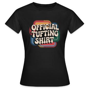 Diy-teppich Lustiger Teppich Tufting - Frauen T-Shirt - Schwarz - Vorne - AI Model Female 172 dark (172cm)