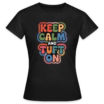 Diy-teppich Lustiger Teppich Tufting - Frauen T-Shirt - Schwarz - Vorne - AI Model Female 172 dark (172cm)